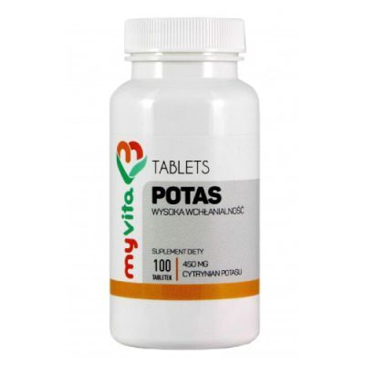 MyVita Potas 450 mg, 100 tabl.