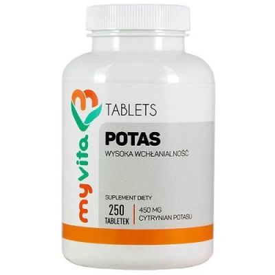 MYVITA POTAS Cytrynian potasu 250 tabletek