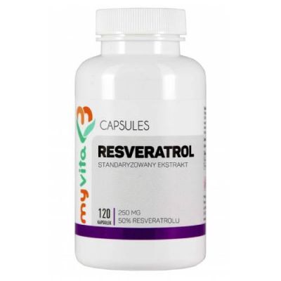 MyVita Resveratrol standaryzowany ekstrakt, 120 kaps.