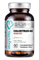 MYVITA SILVER Colostrum 40 400mg immunoglobuliny (IG) typu G 40% IMMUNO FORTE 60 kapsułek