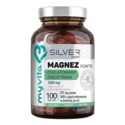 MyVita Silver Magnez Forte Chelatowany Diglicynian 2000 mg, 100 kaps.