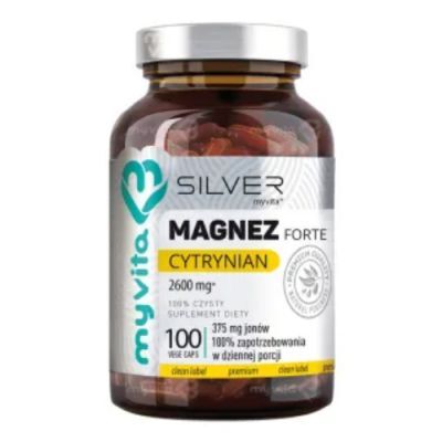 MyVita Silver Magnez Forte Cytrynian 2600 mg, 100 kaps.
