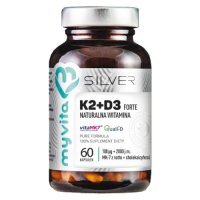 MyVita SILVER Naturalna Witamina K2 ( MK-7 ) 100 mcg + D3 4000 IU MAX 60 kapsułek