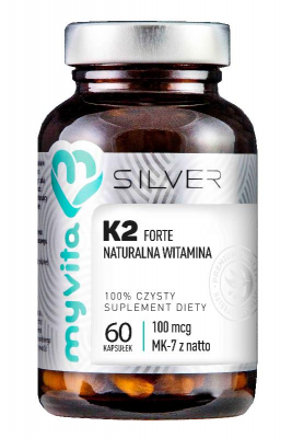 MYVITA SILVER Naturalna witamina K2 MK-7 FORTE 60 kapsułek
