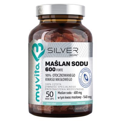 MyVita Silver Pure Maślan sodu 600 mg, 50 kaps.