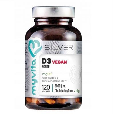 MYVITA SILVER Witamina D3 2000 j.m. Vegan FORTE 120 kapsułek
