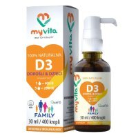 MyVita Witamina D3 Family dla dzieci i dorosłych krople, 30 ml