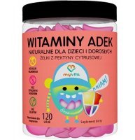 MyVita ŻELKI naturalne z witaminami ADEK dla dzieci i dorosłych 120 sztuk