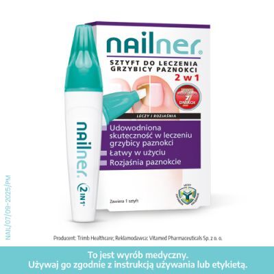 NAILNER sztyft 2w1 do leczenia grzybicy paznokci 4 ml