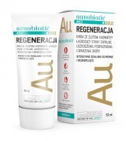 Nanobiotic Med Gold Regeneracja Krem ze złotem aXonnite łagodzący stany zapalne, uszkodzenia, podrażnienia i oparzenia skóry, 50 ml