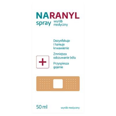NARANYL na rany, dezynfekuje i hamuje krwawienie, przyspiesza gojenie Spray 50 ml