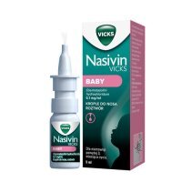 Nasivin Vicks Baby Krople na zatkany nos, 5 ml - lek udrażniający nos dla dzieci 3m+