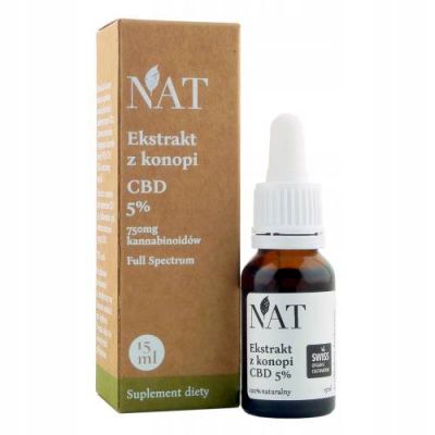 NAT Ekstrakt z konopi Full Spectrum 5% CBD, 15ml