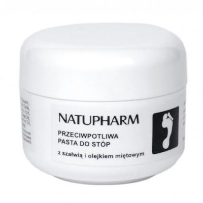 Natupharm Przeciwpotliwa pasta do stóp z szałwią i olejkiem miętowym, 50 g