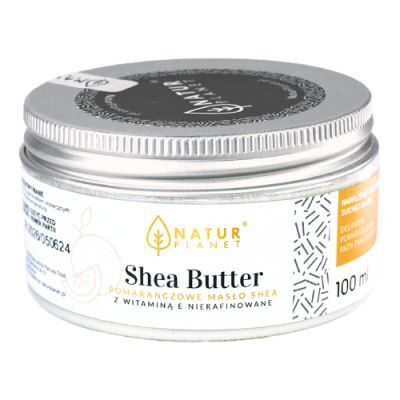 NATUR PLANET Masło Shea Nierafinowane pomarańczowe z witaminą E 20 ml