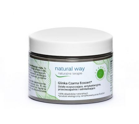 NATURAL WAY Glinka czarna Ecocert NA TRĄDZIK 150 g