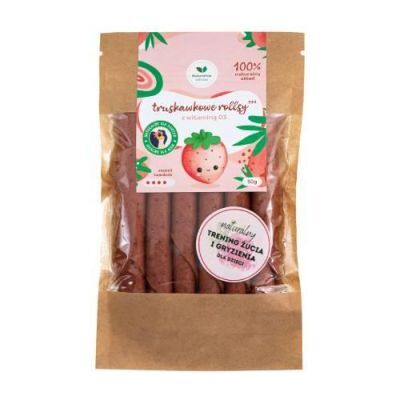 Naturalnie Zdrowi Truskawkowe rollsy z witaminą D3, 50g