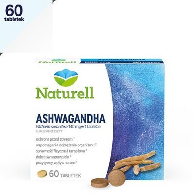 NATURELL ASHWAGANDHA 60 tabletek dobre samopoczucie