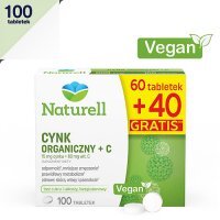 NATURELL CYNK Organiczny + witamina C 100 tabletek
