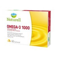 NATURELL OMEGA-3 1000 mg 60 kapsułek + Próbka Naturell Koenzym Q10 GRATIS