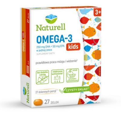 NATURELL Omega-3 kids żelki, 27szt.