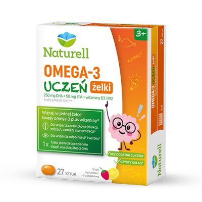 NATURELL Omega-3 Uczeń żelki, 27szt.