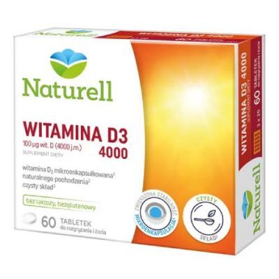 NATURELL WITAMINA D3 4000 60 tabletek do ssania