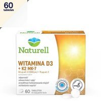 NATURELL WITAMINA D3 + K2 MK-7  60 tabletek do ssania