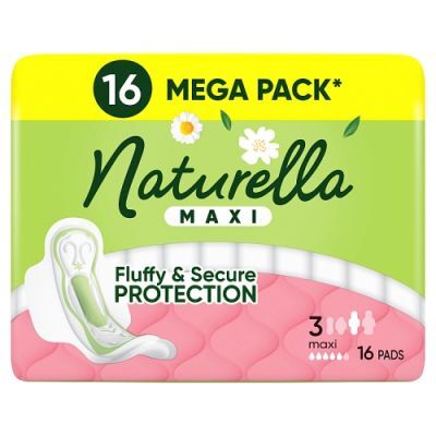 NATURELLA CLASSIC MAXI Podpaski ze skrzydełkami 16 sztuk