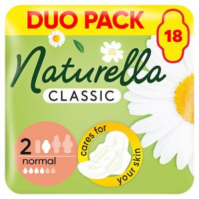 NATURELLA NORMAL DUO podpaski ze skrzydełkami 18 sztuk