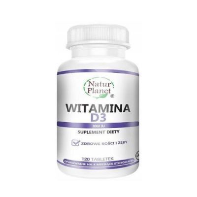 NaturPlanet Witamina D3 2000IU, 120 tabletek