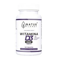 NaturPlanet Witamina D3 Max 4000IU, 120 tabl.