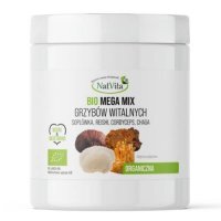 NatVita Bio Mega Mix Grzybów witalnych (Soplówka, Reishi, Cordyceps, Chaga), 100 g