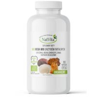 NatVita Bio Mega Mix Grzybów witalnych (Soplówka, Reishi, Cordyceps, Chaga), 100 kaps.