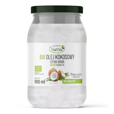 NatVita Bio Olej Kokosowy Extra Virgin, 900 ml