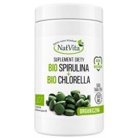NatVita Bio Spirulina + Chlorella 500 mg, 500 tabl.