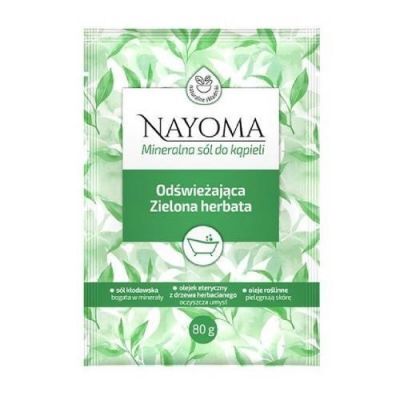 NAYOMA Mineralna sól do kąpieli Odświeżająca Zielona herbata, 80 g
