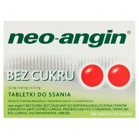 NEO-ANGIN BEZ CUKRU 24 tabletki do ssania