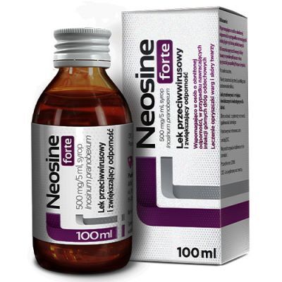 Neosine Forte syrop 500 mg / 5 ml, 100 ml - Lek przeciwwirusowy i zwiększający odporność