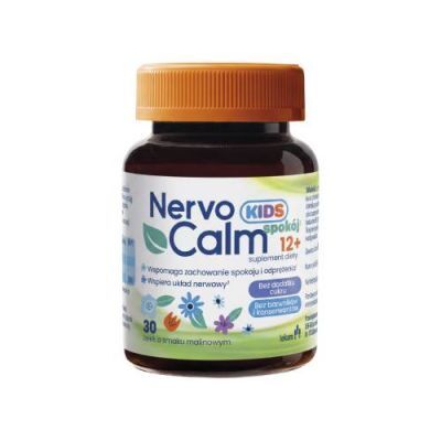 NervoCalm Kids Żelki spokój 12+ o smaku malinowym, 30 żelek