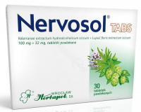 NERVOSOL TABS waleriana + chmiel 30 tabletek