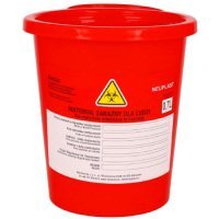 NEUPLAST Pojemnik na odpady medyczne 0,7L czerwony