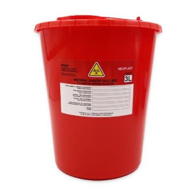NEUPLAST Pojemnik na odpady medyczne 3L czerwony