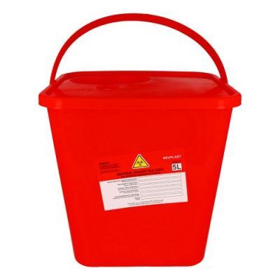 NEUPLAST Pojemnik na odpady medyczne 5L czerwony