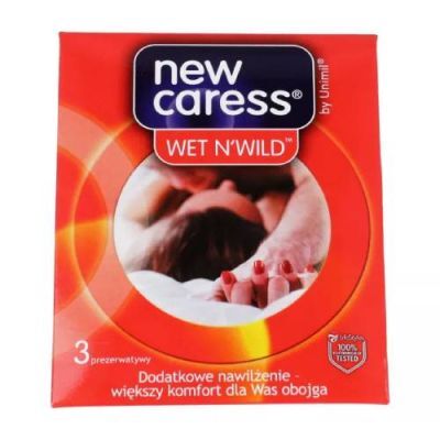 NEW CARESS WET N'WILD prezerwatywy 3 sztuki