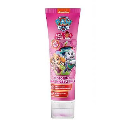 Nickelodeon Psi Patrol Koloryzujący żel do kąpieli jogurtowa truskawka, 150 ml