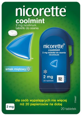 NICORETTE COOLMINT 2 mg 20 tabletek