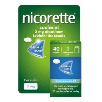 Nicorette Coolmint 2mg, 40 tabletek do ssania