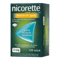 Nicorette Freshfruit Gum Guma do żucia lecznicza 2 mg, 105 sztuk