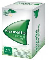 NICORETTE FRESHMINT GUM 4 mg lecznicza guma do żucia 105 sztuk